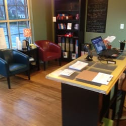 Lobby area has retail including mats, yoga cloths and Doterra Aroma products.