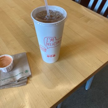 Little Big Burger - My drink had to ask for straw and lid ? Is this a new thing ? - Burgers Near Me - Beaverton, Oregon