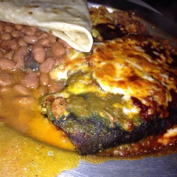 Dick's Hideaway - Enchiladas with beans, green sauce and red sauce - Breakfast & Brunch Near Me - Phoenix, Arizona