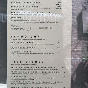 Cassava  - menu - Cafes Near Me - San Francisco, California