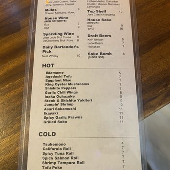Doraku Sushi Kakaako - Happy hour menu - Sushi Bars Near Me - Honolulu, Hawaii