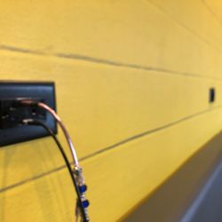 McDonald's - Charger  outlets line the walls.