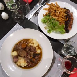 Au Bien Chez Soi - Sauté de canard - purée et magret de canard - frites
