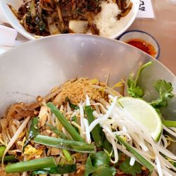 Noodle Revolution - Beef Basil over Rice, Pad Thai