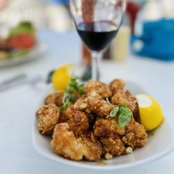 Wall's Wharf - Firecracker shrimp with chili sauce and cashews
