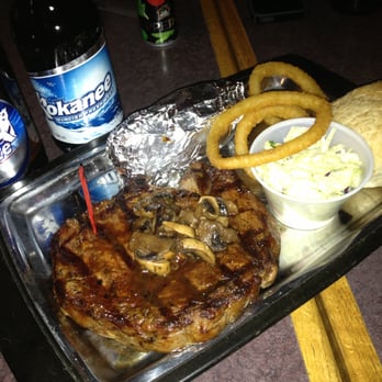 Lakeview Inn - 10oz New York steak with onion rings~ - Hotels Near Me - Lac du Bonnet, Manitoba Lakeview Inn - 10oz New York steak with onion rings~ - Hotels Near Me - Lac du Bonnet, Manitoba