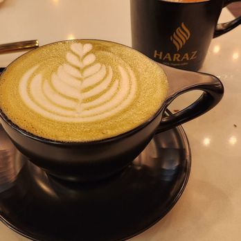 Haraz Coffee House - Pistachio Latte and Adeni tea - Coffee & Tea Near Me - Irving, Texas