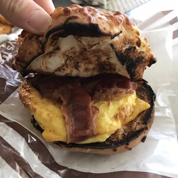 Tim Hortons - I was really looking forward to trying the asiago bacon egg sandwich, but unfortunately, I got it burnt :( It also wasn't very good. - Coffee & Tea Near Me - Columbus, Ohio Tim Hortons - I was really looking forward to trying the asiago bacon egg sandwich, but unfortunately, I got it burnt :( It also wasn't very good. - Coffee & Tea Near Me - Columbus, Ohio