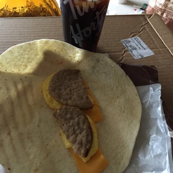 Tim Hortons - a burrito with sausage and cheese - Donuts Near Me - Warren, Michigan Tim Hortons - a burrito with sausage and cheese - Donuts Near Me - Warren, Michigan