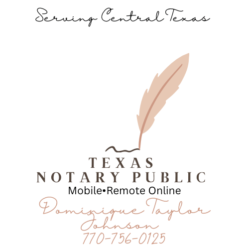 DOMINIQUE JOHNSON MOBILE/REMOTE ONLINE NOTARY Pearland, Texas
