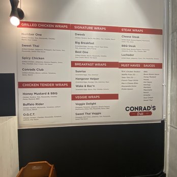 Conrad's Grill - menu - Wraps Near Me - Madison, Wisconsin