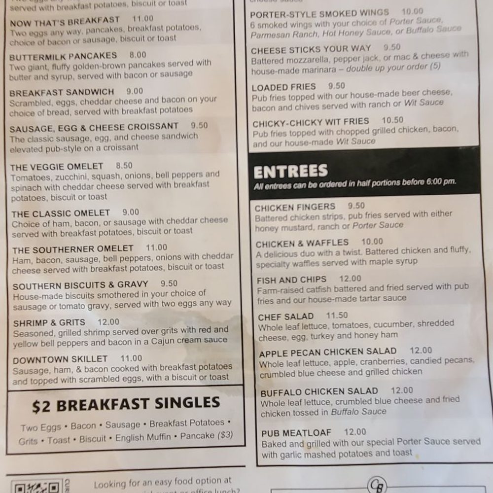 The Porter - Menu - Pubs Near Me - Hattiesburg, Mississippi The Porter - Menu - Pubs Near Me - Hattiesburg, Mississippi