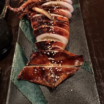 Kiraku - Jumbo Squid: Grilled Whole Squid w/ Teriyaki Sauce. (Love) - Tapas/Small Plates Near Me - Berkeley, California