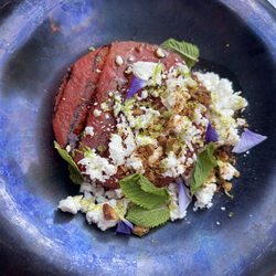 Teatteri - Grilled watermelon with mint, pistachios, and cheese