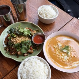 coconut crab curry. pork belly