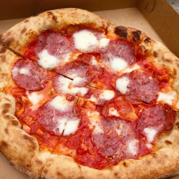 Pitruco Pizza - Soppressata pizza - there's bits of pork belly in it - Pizza Near Me
