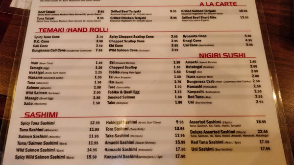 Menu photo 5 Sushi California Vancouver, BC Menu photo 5 Sushi California Vancouver, BC