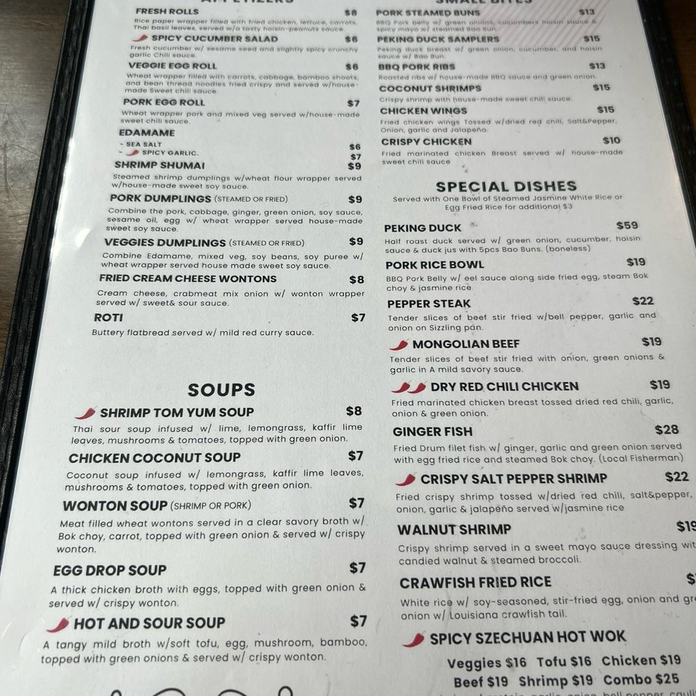 Zhang Bistro - Food Menu - Thai Near Me - New Orleans, Louisiana