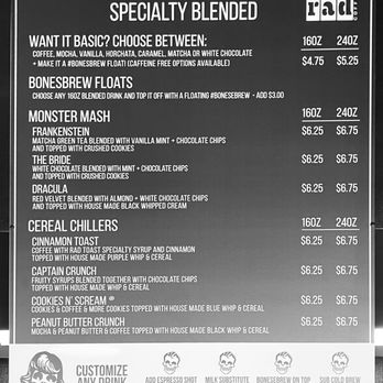 Rad Coffee - Menu 3 - Coffee & Tea Near Me - Covina, California