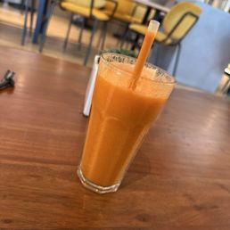 Orange carrot fresh juice Orange carrot fresh juice