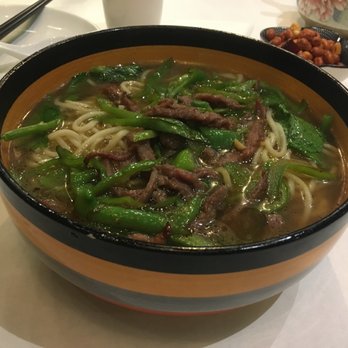 698 Cafe 新東溢豐 - Shredded beef with pepper noodle soup. - Noodles Near Me - Flushing, New York