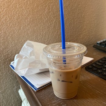 Aj's Coffee - Small iced caramel hazelnut latte - Coffee & Tea Near Me - Dublin, California