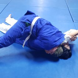 Academy of Martial Arts - Working Groundwork in Judo and Gracie Jiujitsu class