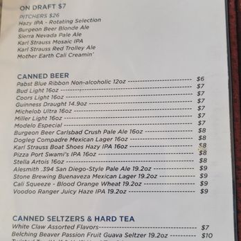 Canyons Restaurant at The Crossings - Drink menu - New American Near Me - Carlsbad, California
