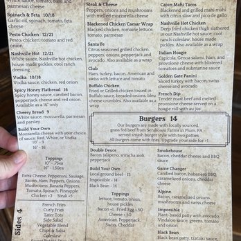 Mario's East Side Saloon - Back of menu - Sports Bars Near Me - Pittsburgh, Pennsylvania