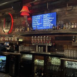 Beer selections and a leg lamp.