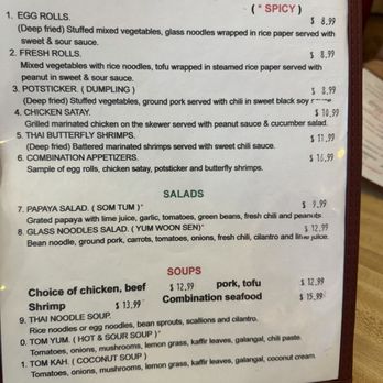 Khmer Thai Kitchen - Appetizer and soup menu March 2026 - Thai Near Me - Marysville, California