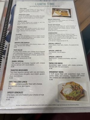 Menu photo 1 El Lago Mexican Grill Gore, OK