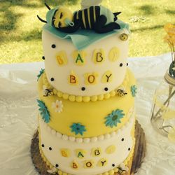 Cake Burgers - Baby shower for my little stinger.