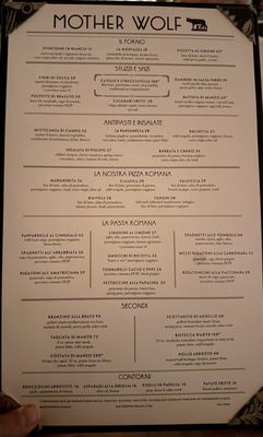 Menu photo 1 Mother Wolf Miami, FL Menu photo 1 Mother Wolf Miami, FL