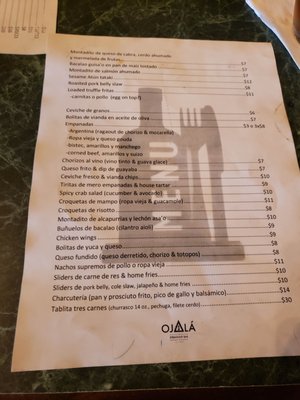 Menu photo 2 Ojalá Caguas, PR