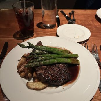 Old Ebbitt Grill - Ribeye with roasted fingerling potatoes and asparagus - Bars Near Me - Washington, DC, District of Columbia Old Ebbitt Grill - Ribeye with roasted fingerling potatoes and asparagus - Bars Near Me - Washington, DC, District of Columbia