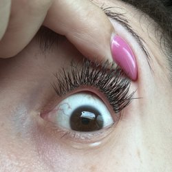 Brow & Lash Studio - Lashes glued to my inner lid.