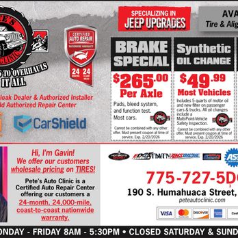 Pete's Auto Clinic - Our most recent ad! (February 2026) - Auto Repair Near Me - Pahrump, Nevada Pete's Auto Clinic - Our most recent ad! (February 2026) - Auto Repair Near Me - Pahrump, Nevada