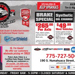 Pete's Auto Clinic - Our most recent ad! (February 2026)