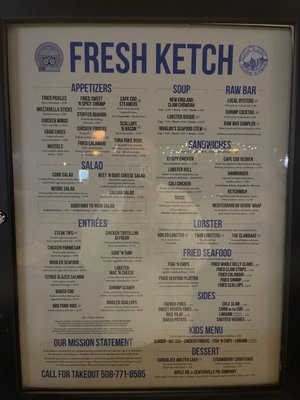 Menu photo 1 Fresh Ketch Hyannis, MA Menu photo 1 Fresh Ketch Hyannis, MA