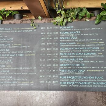Pure Project - Carlsbad - The menu as of 3.9.25 - Breweries Near Me - Carlsbad, California Pure Project - Carlsbad - The menu as of 3.9.25 - Breweries Near Me - Carlsbad, California