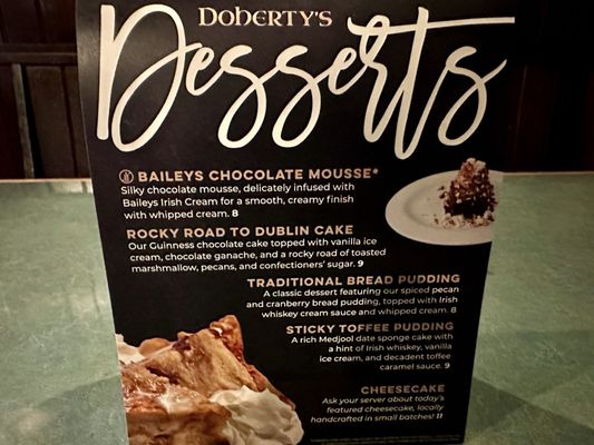 Menu photo 1 Doherty's Irish Pub & Restaurant - Cary Cary, NC Menu photo 1 Doherty's Irish Pub & Restaurant - Cary Cary, NC