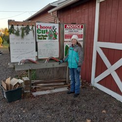 Hague's Christmas Trees - Welcome to the choose-and-cut field. We provide a saw, and cart to bring in your tree.