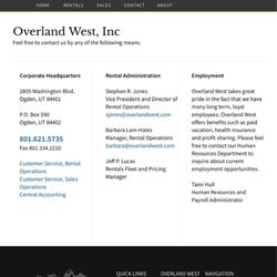 Hertz Rent A Car - Overland West information with David Miller contact information