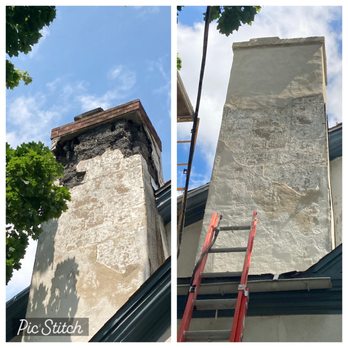 Westerfer Contracting - New chimney top rebuild from fallen tree damaged - Masonry/Concrete Near Me Westerfer Contracting - New chimney top rebuild from fallen tree damaged - Masonry/Concrete Near Me