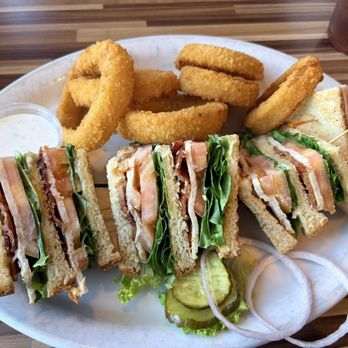 NORMS Restaurant - THE CLUBHOUSE w/onion rings - American Near Me - Las Vegas, Nevada NORMS Restaurant - THE CLUBHOUSE w/onion rings - American Near Me - Las Vegas, Nevada