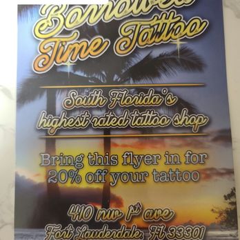 Borrowed Time Tattoo - Coupon I was told I couldn't use for Guest artists when they made the last minute change to him. - Tattoo Near Me - Fort Lauderdale, Florida