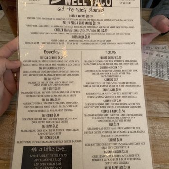 Swell Taco - Menu 1/2020 - Mexican Near Me - Babylon, New York