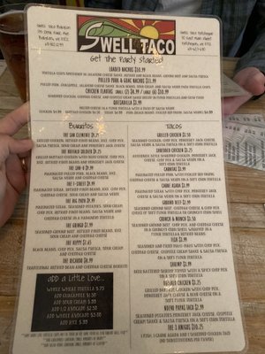 Menu photo 1 Swell Taco Babylon, NY