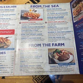 Bubba Gump Shrimp - menu - Seafood Near Me - Miami, Florida Bubba Gump Shrimp - menu - Seafood Near Me - Miami, Florida